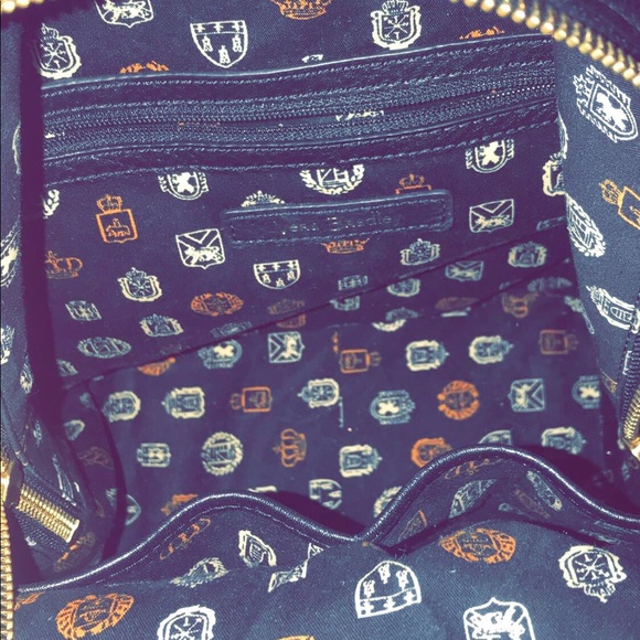 Vera Bradley black backpack purse with gold